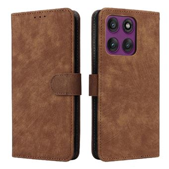 Capa ZURSANA para Motorola Moto Edge 60S Pro | Pele Sintética | Fecho Magnético | Compartimento para Cartões com Bloqueio RFID | Castanho - 1