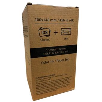 Papel HITI para Canon Selphy Kp-108In| 10X15 | 108 Folhas - 1