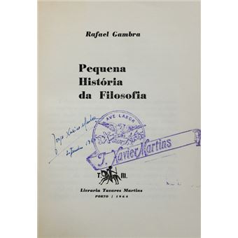Pequena história da filosofia. - 1