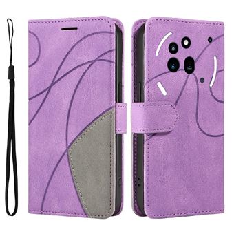 Capa Flip FLOODKING para Samsung Galaxy Nothing Phone 3A Pro | Couro | Porta-Cartões | Roxo - 1