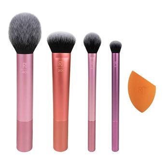 Pincel de Maquilhagem de Rosto Real Techniques Everyday Essentials Set | Laranja, Rosa, Branco - 1