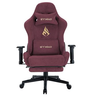 Cadeira Gaming Giratória Symino MP | Ergonômico | Capacidade de 200kg | Descanso para os pés | Vermelho - 1