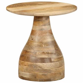 Mesa de apoio vidaXL | Ø40x40 cm | madeira de mangueira maciça - 1