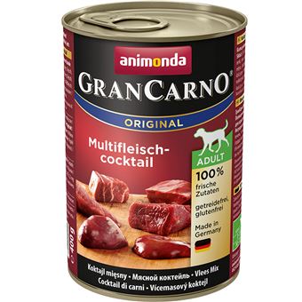Comida húmida para cão animonda GranCarno Original Vaca, Frango, Jogo, Perú Adulto 400 g - 1