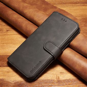 Capa PU estilo retro preto para Apple iPhone 8 Plus/7 Plus