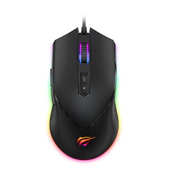 Rato Gaming com Iluminação RGB LED Havit | 7 Teclas PixArt | Sensor Programável | Até 7000DPI - 1