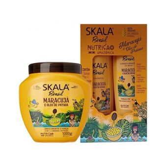 Pack Skala Maracujá e Óleo Patauá Shampoo 325ml + Condicionador 325ml + Máscara 1kg - 1