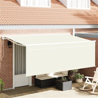 Toldo com Cortina vidaXL | Creme | 350 x 200 x 120 cm | Tecido, Metal - 1