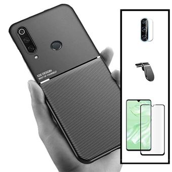 Kit Phonecare | Capa Magnetic Lux + 5D Full Cover + Suporte Magnético L Safe Driving para Huawei P30 Lite New Edition - Preto - 1