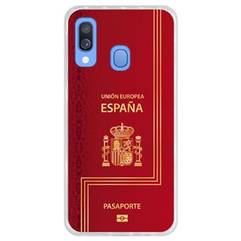 Capa Hapdey para Samsung Galaxy A40 2019 Design Passaporte Espanhol em Silicone Flexível e TPU