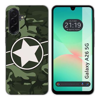Capa TUMUNDOSMARTPHONE de Silicone para Samsung Galaxy A26 5G Camuflagem Design 01 Desenhos - 1