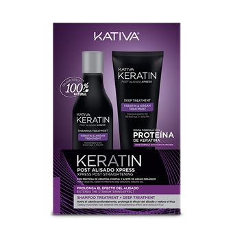 Conjunto de Presente para Tratamento Capilar KATIVA Post Alisado Xpress Brazilian Post Straightening Kit - 1