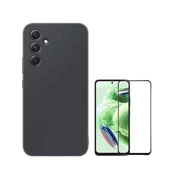 Kit Phonecare Película de Vidro Temperado 5D Full Cover + Capa Silicone Líquido para Samsung Galaxy A35 5G | Preto - 1