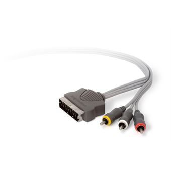 Techlink 5m SCART/3x RCA SCART (21-pin) 3 x RCA Cinzento - 1