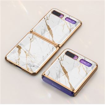 Capa Magunivers de Metal Dobrável Pintado Padrão de Mármore Branco/Dourado  para Samsung Galaxy Z Flip - Capa Telemóvel - Compra na Fnac.pt