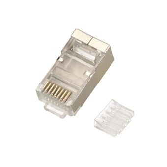 Conector Extralink Plugue RJ45 CAT6 FTP RJ45 8P8C blindado | Transparente - 1
