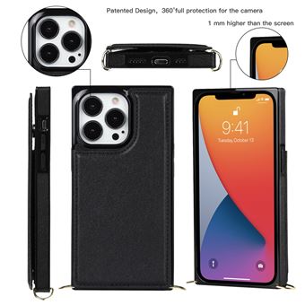 Capa e Tpu + Pu magunivers Autoabsorvível | à Prova de Choque | Bloqueio de Rfid com Muleta Preto para Iphone 13 Pro 6.1'' - 1