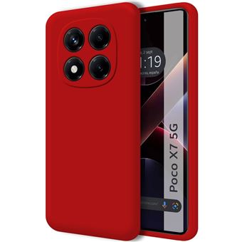 Capa TUMUNDOSMARTPHONE de silicone líquido ultramacio para Xiaomi Poco X7 5G vermelho - 1