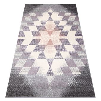 Tapete RugsX Kake 25812757 Geométrico - Diamantes |  Triângulos 3D Roxo / Cinzento / Rosa | 120X170 cm - 1