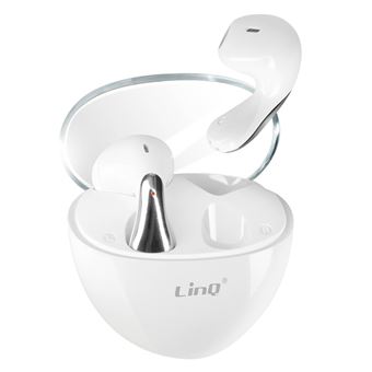 Auriculares Wireless LinQ | Design Goutte| Controlo tátil | Branco - 1