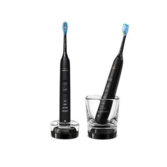 Escova de Dentes Elétrica Philips DiamondClean 9000 HX9914/63 Escova de dentes elétrica com app | Preto - 1