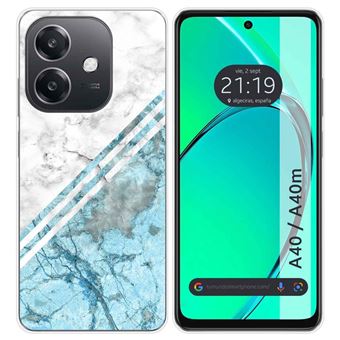 Capa de Silicone TUMUNDOSMARTPHONE para Oppo A40 / A40m design Marble 02 Desenhos - 1