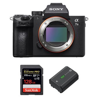 Sony Alpha 7 III Corpo + SanDisk 128GB Extreme PRO UHS-I SDXC 170 MB/s + Sony NP-FZ100 + PDF 15 Técnicas para Melhorar as suas Fotografias - 1