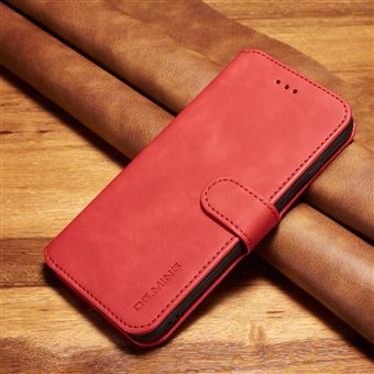 Capa PU estilo retro vermelho para Apple iPhone 8 Plus/7 Plus