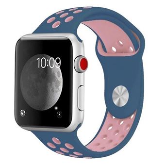 Bracelete de Silicone Gift4Me para Apple Watch Series 9 - 41mm - Azul Escuro / Rosa - 1