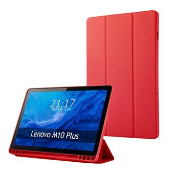 Capa TUMUNDOSMARTPHONE Smart Flip para Lenovo Tab M10 Plus (3ª geração) 10,61 | Vermelho - 1