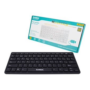 Mini Teclado para Computador ou Portátil SANDA SD-1580 - Preto - 1