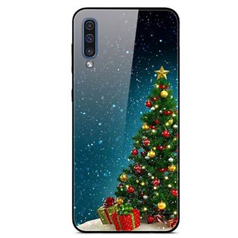 Capa Magunivers | TPU vidro rígido árvore de natal com bola para Samsung Galaxy A50s/A30s/A50