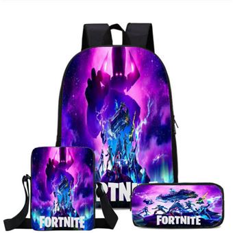 Conjunto Escolar Fenbow Fortnite Mochila + Mala de Ombro + Estojo - Multicolorido 02 - 1