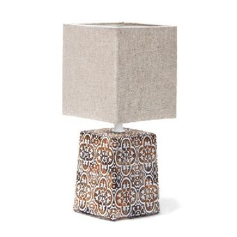 Candeeiro de Mesa em Cerâmica AIGOSTAR - Castanho - 1