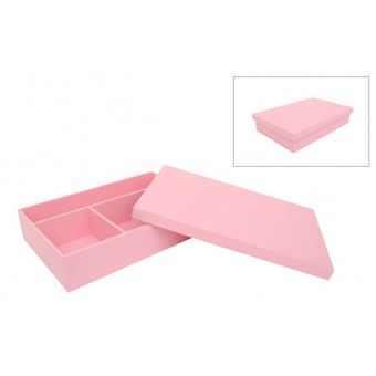 Caixa para Batizado Lacada LG | 38X25X7.5cm | Rosa Bebe 871077 - 1