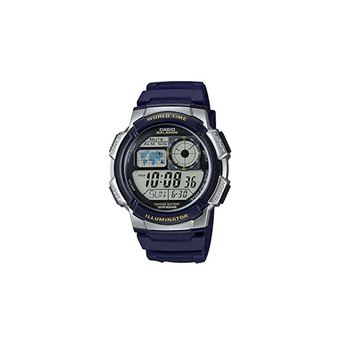 Relógio Homem CASIO WORLD TIME ILLUMINATOR - 5 Alarms, 10 Year battery AE-1000W-2A - 1