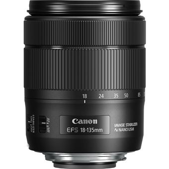 Lente de Máquina Fotográfica Canon Objetiva EF-S 18-135mm f/3,5-5.6 IS USM | Preto - 1