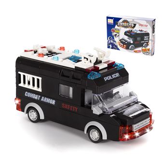 Van da Polícia SWAT DAM com Luzes e Efeitos Sonoros | 77 Peças - Preto - 1