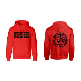 Polar com Capuz Unissexo Dungeons & Dragons Logo | S - Vermelho - 1