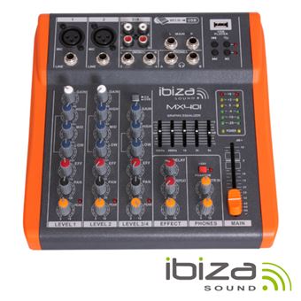 Mesa De Mistura Ibiza De Mistura 4 Canais 3 Entradas Phantom Usb/Rec - 1