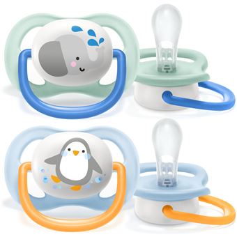 Chupeta Ultra Macia Philips AVENT Deixe a pele do seu bebé respirar com a chupeta ultra air | Azul, Verde, Laranja - 1