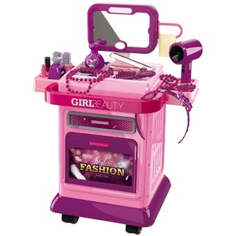 Kit de Beleza Infantil LPM Toucador com Carrinho + Espelho e Acessórios | 31 Peças - 1