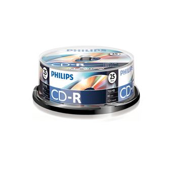 Cd Virgem Philips CD-R CR7D5NB25/00 - 1