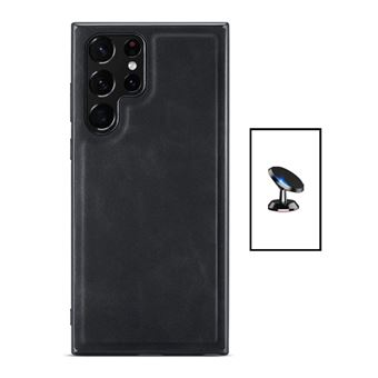 Kit Phonecare Capa MagneticLeather + Suporte Magnético para Samsung Galaxy S22 Ultra - Preta - 1