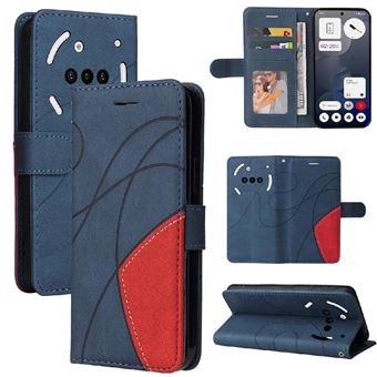 Capa Flip FLOODKING para Samsung Galaxy Nothing Phone 3A | Couro | Porta-Cartões | Azul - 1