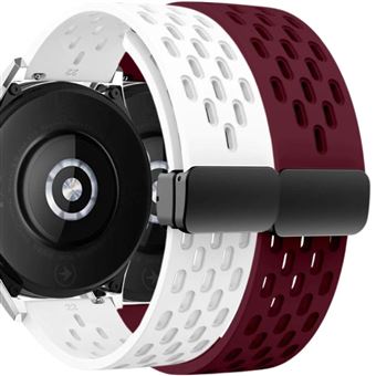 Pack Antiimpacto 2x Bracelete SnapFlow para Garmin Vivoactive 4S | Branco e Vinho - 1