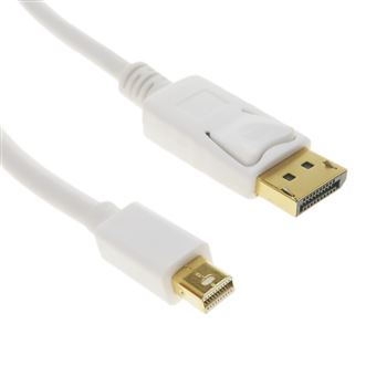 Cabo Displayport BeMatik 1080P Full-HD para Áudio e Vídeo Digital 2m Branco - 1