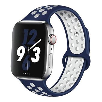 Bracelete de Silicone Gift4Me para Apple Watch Series 9 - 41mm - Azul Escuro / Branco - 1
