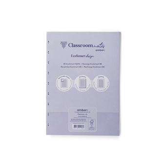 Recarga EcoSmart Ambar ClassroomMates | B5 | 50 Folhas | 100G | Quadriculado - 1