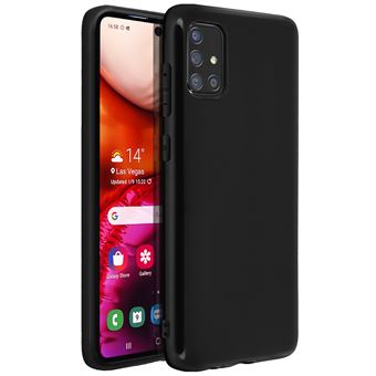 Capa de Silicone Avizar para Samsung Galaxy A71 | Flexível | Anti-Marcas | Preto